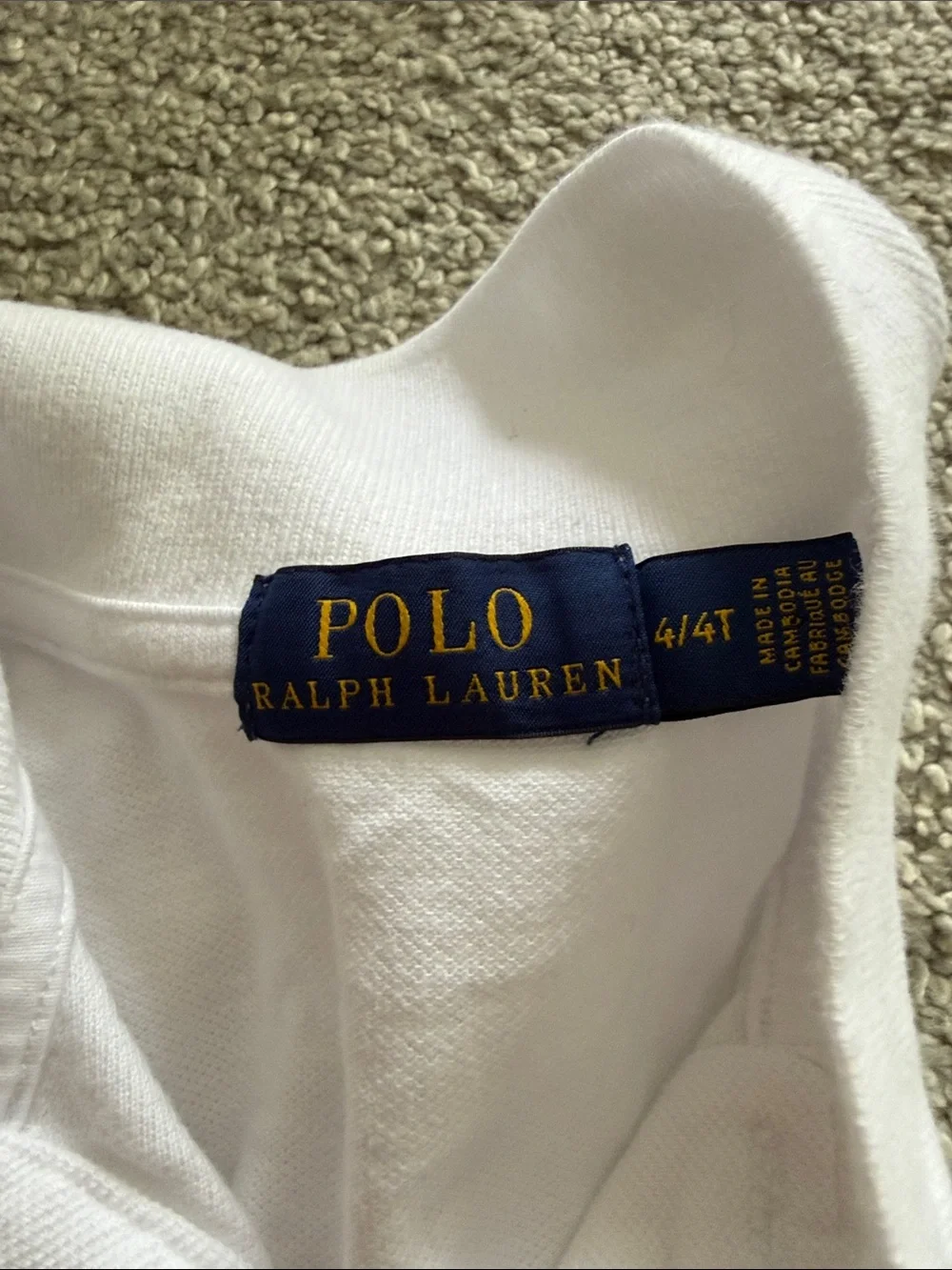 Ralph Lauren White Polo with Navy Pony